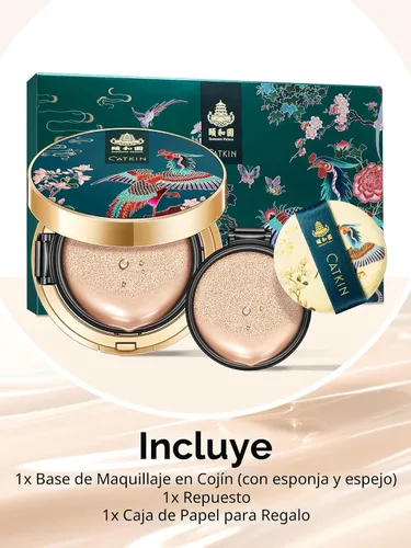 Miniatura 10 de Catkin Phoenix Base Cojín con Cobertura Modulable Suero de Maquillaje Anti-Envejecimiento, Acabado Satinado Transparente, Repuesto Incluido, Beige