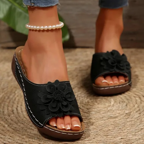 Miniatura 2 de Sandalias ortopédicas para mujer, con soporte de arco, sandalias de verano elegantes, pantuflas ortopédicas, cómodas, zapatos para caminar