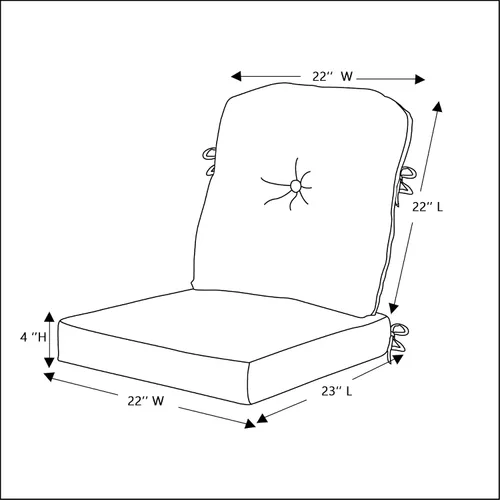 Miniatura 2 de QILLOWAY Juego de cojines para sillas de exterior con cuerdas, cojines de repuesto para muebles de patio (beige)
