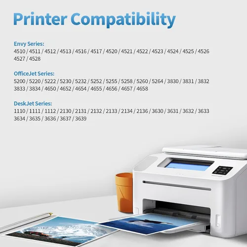 Miniatura 2 de Cartuchos de tinta remanufacturados de repuesto para HP Ink 63 63XL Paquete combinado de color negro para Envy 4510 4512 4520 4650 Officejet 3830