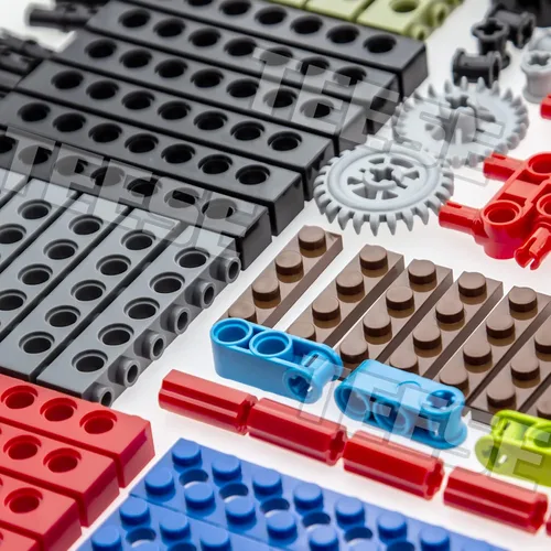 Miniatura 4 de TEESE 184pcs Technic-Beam-Gears-Ejes-Pins-Ruedas-Neumáticos, Compatible con Technic-Parts, para STEM-MOC-EV3-Project-Track-Car-Bulk- Bloques