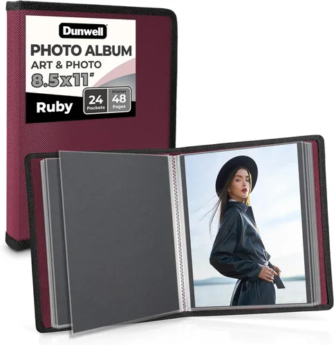 Miniatura 11 de Dunwell Art Portfolio - Carpeta de 9 x 12 pulgadas (azul), papel de montaje negro, carpeta de portafolio para obras de arte, carpeta de arte de 9 x