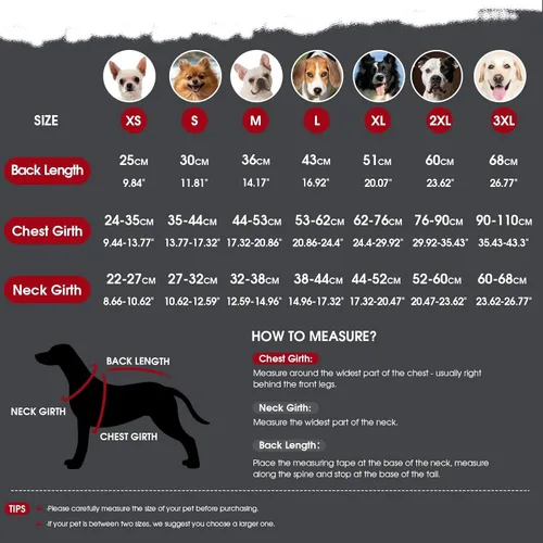 Miniatura 3 de ASENKU - Abrigo de invierno para perros, diseño a cuadros reversible, impermeable, para climas fríos, para perros pequeños, medianos y grandes Rojo