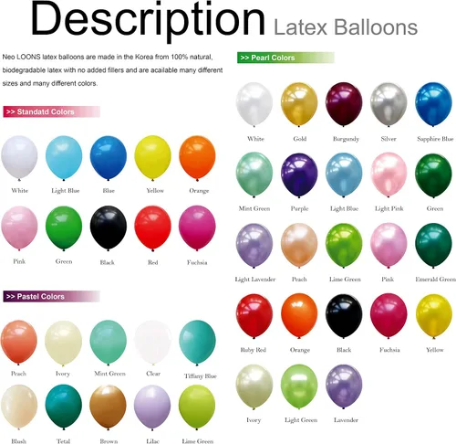 Miniatura 4 de Neo LOONS® 100 globos de látex de 5 pulgadas, color rubor pastel, ideales para niños, cumpleaños de adultos, bodas, recepciones, baby showers