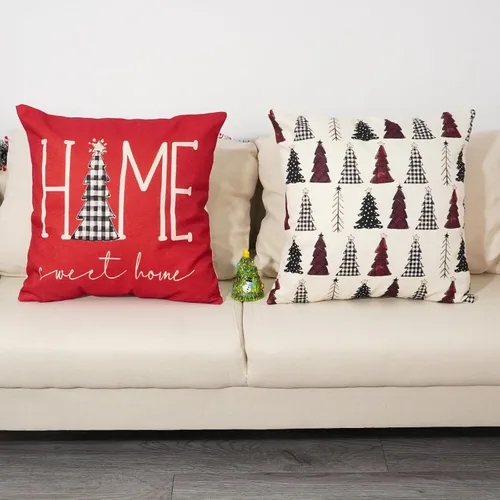Miniatura 2 de TAJWE Juego de 2 fundas de almohada de Navidad de 18 x 18 pulgadas, fundas de almohada lumbar de invierno para sofá, decoración del hogar