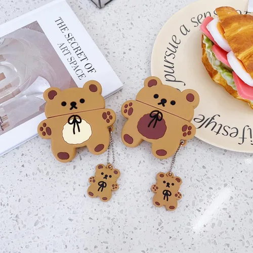 Miniatura 3 de Funda 3D 3D de pato+pollito para AirPod 3ª, funda 3D linda de dibujos animados para mujeres y niñas, niños, elegante, elegante, encantadora, kawaii