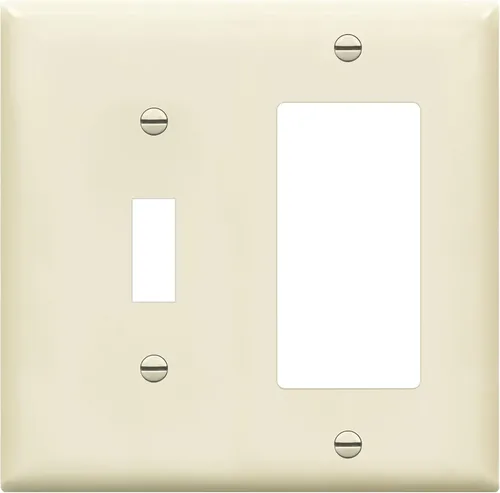 Miniatura 46 de ENERLITES - Placa de pared combinada de acero inoxidable para interruptor de palanca y decorativo, resistente a la corrosión, placa metálica de 2