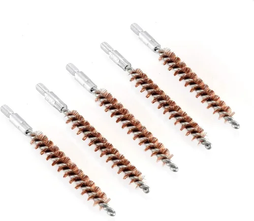 Miniatura 17 de BOOSTEADY Cepillo de limpieza para pistola de bronce con cerdas de fósforo, 5 unidades, para escopeta de pistola con 50 parches cuadrados