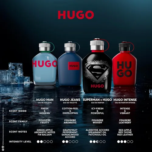 Miniatura 5 de Hugo Boss SUPERMAN x HUGO Eau de Parfum – Colonia Fougère para Hombre – Con Notas de Acorde de Aldehído, Aceite de Menta Verde y Aceite de Pachulí