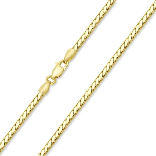 Miniatura 2 de Collar de cadena de trigo trenzado DC de oro amarillo o blanco de 14 quilates con cierre de pinza de langosta