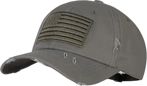 Miniatura 26 de IIN Gorra de béisbol con bandera estadounidense para hombres y mujeres, de perfil bajo, militar, militar, militar, para papá