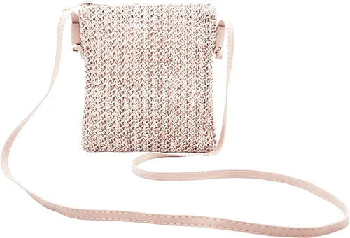 Miniatura 3 de Beurlike Monederos de paja para mujer, cartera de muñeca de playa, pequeña bolsa cruzada para niñas