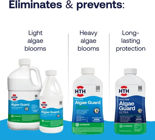 Miniatura 6 de HTH 67084 Pool Care Algae Guard Advanced, Eliminador de todas las algas para piscinas - Acción rápida, destruye y previene las algas verdes, negras