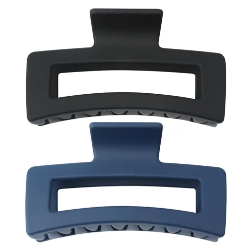 Miniatura 9 de Pinzas de garra extra grandes para cabello grueso y cabello largo, paquete de 2 pinzas de garra tamaño XXL, pinzas rectangulares antideslizantes