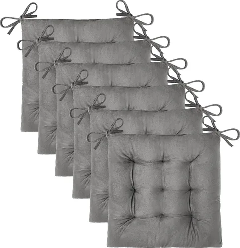 Miniatura 54 de OVOV 1 paquete de cojines para sillas de comedor, cojines de asiento suaves para sillas de escritorio de cocina, cojines cuadrados para sillas