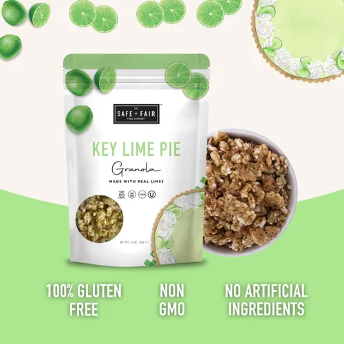 Miniatura 3 de Safe + Fair Granola de Tarta de Lima - Sin Gluten, Sin Lácteos y Snack Vegano - Sin Alérgenos, Sin OMG y Sin Ingredientes Artificiales - 12 oz