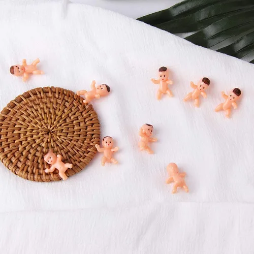 Miniatura 3 de JIAKAI 60pcs mini bebés de plástico para baby shower, juego de cubitos de hielo, decoraciones de fiesta, juguetes de bebé