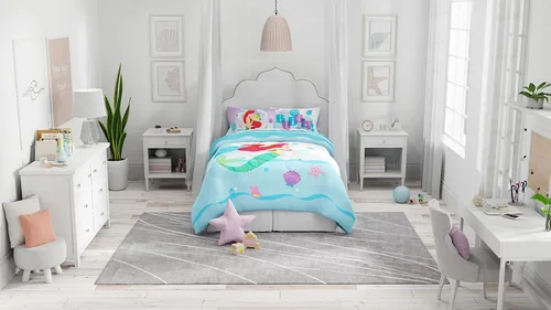 Miniatura 7 de The Little Mermaid Ariel - Juego de sábanas de microfibra súper suave para niños (producto oficial de Disney) por Franco