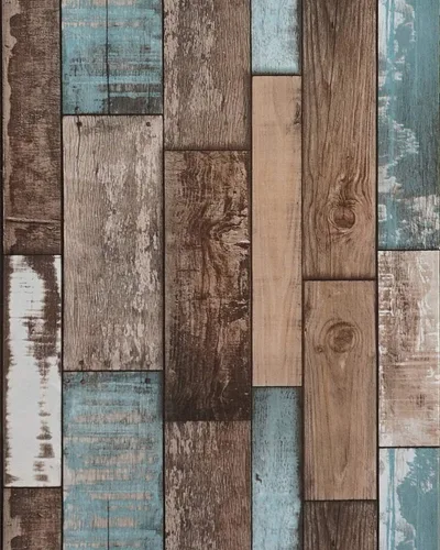 EeeComing Papel tapiz de madera de 393 x 17.7 pulgadas, papel de contacto con tablones de grano de aspecto de madera, papel de contacto vintage,