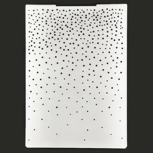 KWELLAM Feliz Navidad Snowfall Copo de nieve puntos Fondo de plástico en relieve Carpetas para hacer tarjetas, álbumes de recortes y otras
