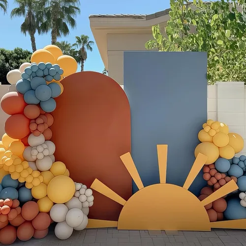Miniatura 5 de Globos de arco iris bohemios, 60 unidades, retro, verde azulado, azul, rosa rubor, rosa, naranja oscuro, naranja claro, amarillo, verde salvia, azul