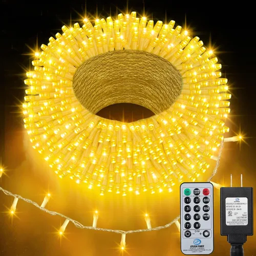 Miniatura 12 de echosari Guirnalda de 400 Luces LED de Navidad Conectables, Luces de Cadena Extra Largas de 66 Pies para Exteriores Conectables de Extremo a Extremo