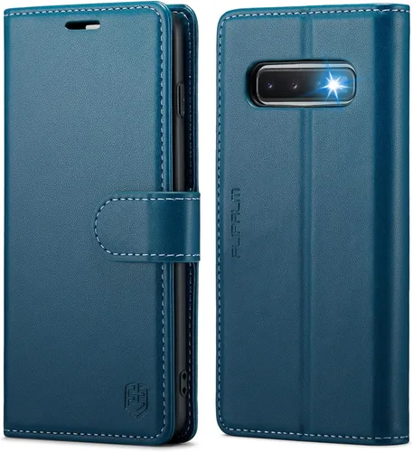 Miniatura 11 de FLIPALM Funda tipo cartera para Samsung Galaxy S10+/S10 Plus de 6.4 pulgadas, con bloqueo RFID, tarjetero de crédito, de piel sintética, función