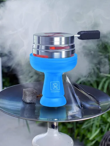 Miniatura 9 de M. ROSENFELD Juego de Cuencos de Cachimba Azul de Silicona – Diseño Navideño Limitado Color Azul - Cuenco de Cabeza de Cachimba Premium - Cuenco