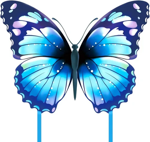 Mint's Colorful Life Cometa de mariposa para niños y adultos, fácil de volar, cometas grandes de una sola línea con mango de cometa de cuerda de 300