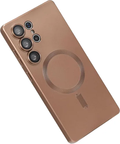 Miniatura 43 de Funda magnética para Samsung Galaxy S22 Ultra, silicona suave, delgada, antiarañazos, con protección de cámara, compatible con MagSafe, color negro