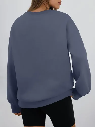 Miniatura 4 de Trendy Queen - Sudaderas para mujer, sudaderas con capucha de gran tamaño, cuello redondo, suéteres cómodos para otoño e invierno, ropa a la moda