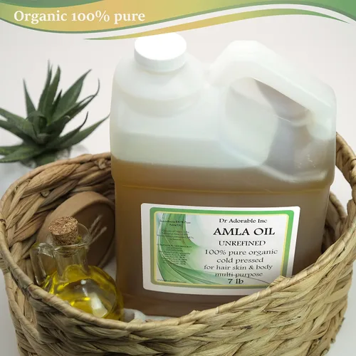 Miniatura 2 de Dr Adorable - 7 lb - Aceite orgánico AMLA sin refinar - 100% puro prensado en frío extra virgen para un cabello sano y cuero cabelludo hidratado