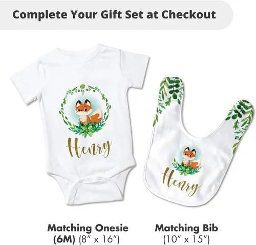 Miniatura 4 de Mantas de bebé personalizadas para niños - Regalos personalizados para bebés para niños - Regalos personalizados para bebés suaves y ligeros (zorro)