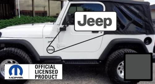 Miniatura 6 de 97-06 TJ Fender Small Jeep Side Logo Graphic para Jeep Wrangler TJ (1997-2006) (juego de 2) SJ3Y6 Baby Pink