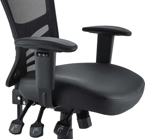 Miniatura 4 de Modway silla de oficina articulada, color verde, Vinilo, Vinilo negro