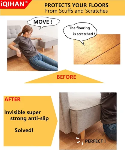 Miniatura 7 de Almohadillas Antideslizantes para Muebles, 12 Piezas Transparentes Sin Deslizamiento Agarraderas para Muebles, Almohadillas Autoadhesivas