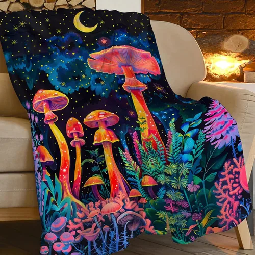 Miniatura 22 de Manta de Polilla Suave y Esponjosa de Vellón Gótico Mariposa Luna Mantas Decorativas Acogedoras y Cálidas de Franela de Felpa Regalos para Niños