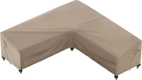Miniatura 14 de iBirdie Funda para sofá modular de exterior, para 85 x 85 pulgadas, 84 x 84, 83 x 83, 82 x 82, en forma de L, para sofá de patio, impermeable, a