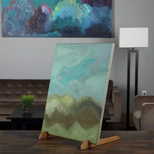 Miniatura 5 de The Overby - Caballete de pintura de mesa, portátil, compacto, fácil de transportar, sostener y exhibir lienzo estirado estable, 12 pulgadas, madera