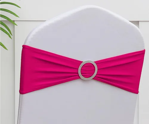 Miniatura 20 de Bandas para Sillas Azul Bebé Paquete de 100, Bandas para Sillas de Spandex Azul Claro para Boda Fiesta Cumpleaños Fundas de Sillas Plegables