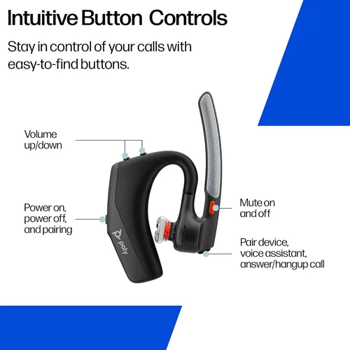 Miniatura 7 de Poly Voyager Legend 30 - Auriculares Bluetooth con micrófono - Boom discreto y 4 micrófonos con cancelación de ruido - Tecnología WindSmart