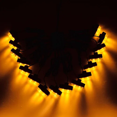 Miniatura 5 de CORP Combo ámbar de advertencia de emergencia de 51 pulgadas 96 LED barra de luz estroboscópica en la azotea con 8 piezas ultra fina de 20 LED flash