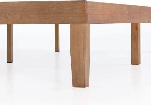 Miniatura 7 de Mellow Naturalista Classic - Cama de plataforma de madera maciza de 12 pulgadas con listones de madera, no necesita somier, fácil montaje