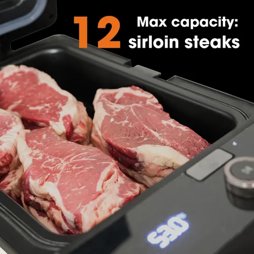 Miniatura 6 de Vesta Precision Sous Vide - Máquina sin agua y sin bolsa con recipiente de 8.6 L, olla Sous Vide todo en uno para marinar, Sous Vide & Sear, sonda