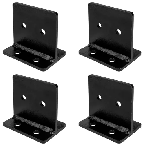 4 bases de poste ocultas de 4 x 4, soporte de placa de cuchillo resistente, soportes de anclaje de poste de calibre 6