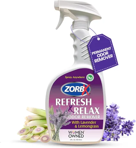 Miniatura 10 de ZORBX Refresh & Relax - Spray removedor de olores de 2 onzas con lavanda y citronela, solución permanente, ambientador y ambientador en aerosol