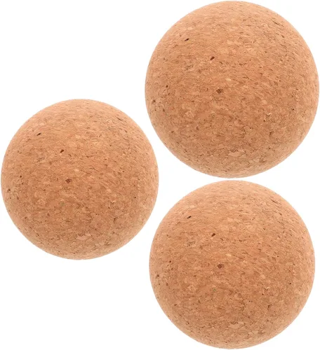 3pcs Cork Massage Ball for Muscle Relaxation - Portable Yoga Muscle Massager 8/9/10cm Self-Massage Tool Manual Roller for Home Office or Yoga