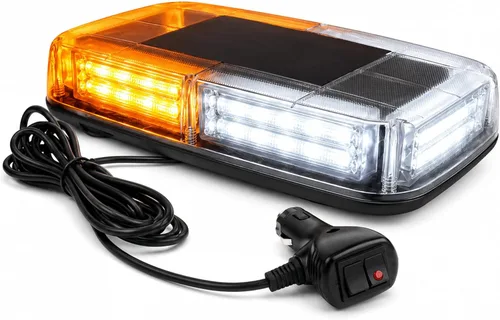 Miniatura 8 de Xprite COB LED Luces Estroboscópicas de Baliza Ámbar para Techo con Base Magnética 19 Patrones Intermitentes, Luz de Advertencia de Seguridad