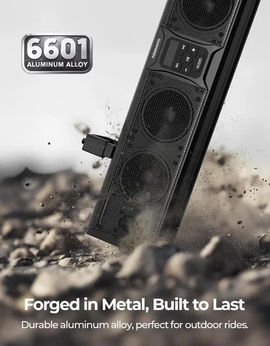 Miniatura 4 de KEMIMOTO Barra de sonido de metal con 6 altavoces para UTV, barra de sonido impermeable IP65 de 25 pulgadas para carritos de golf, altavoz Bluetooth