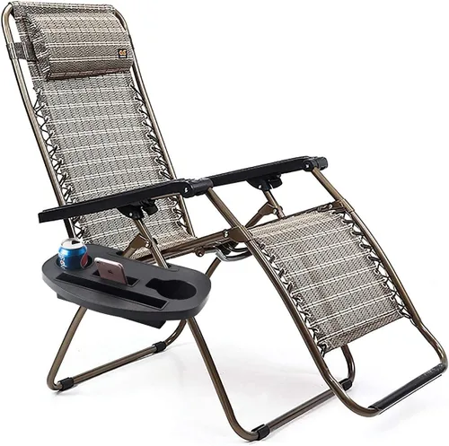Miniatura 5 de Bandeja para silla de gravedad cero, paquete de 2 portavasos versión mejorada para silla de gravedad cero, mesa de silla de utilidad con clip